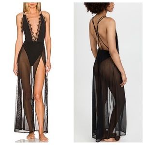 New! Bluebella Georgiana Lace maxi Chemise Black 51660